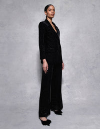 Henley Velvet Trouser - Crystal Black - SALE