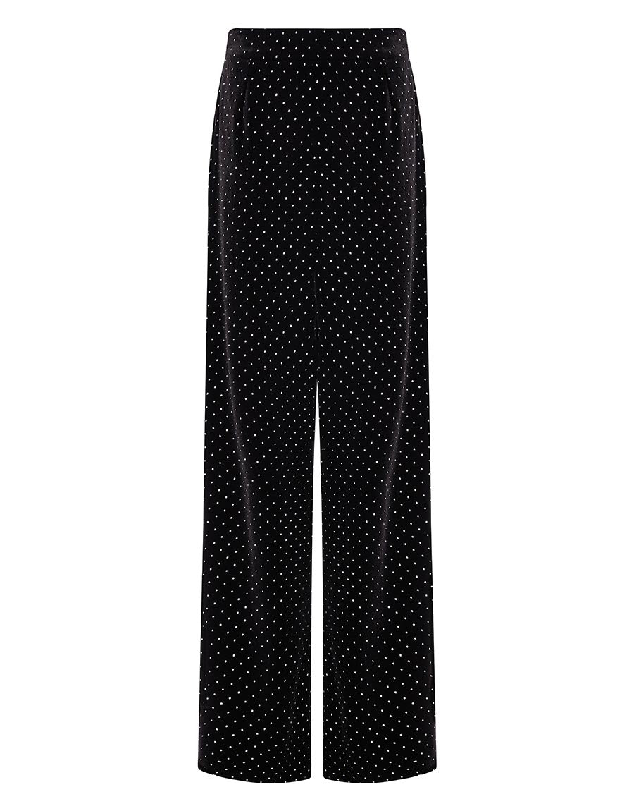 Henley Velvet Trouser - Crystal Black - SALE