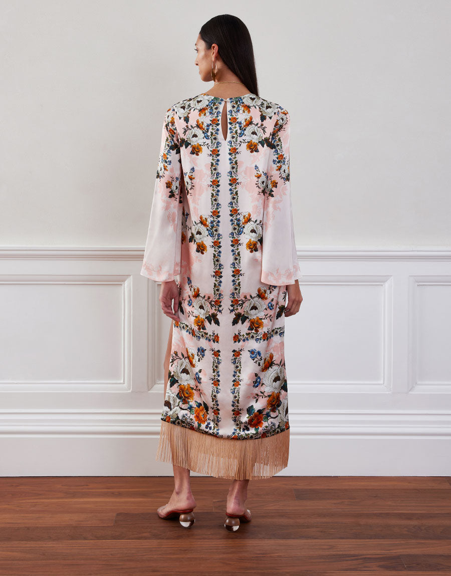 Seraphina Crepe Midi Dress - Magical Blossom Pink