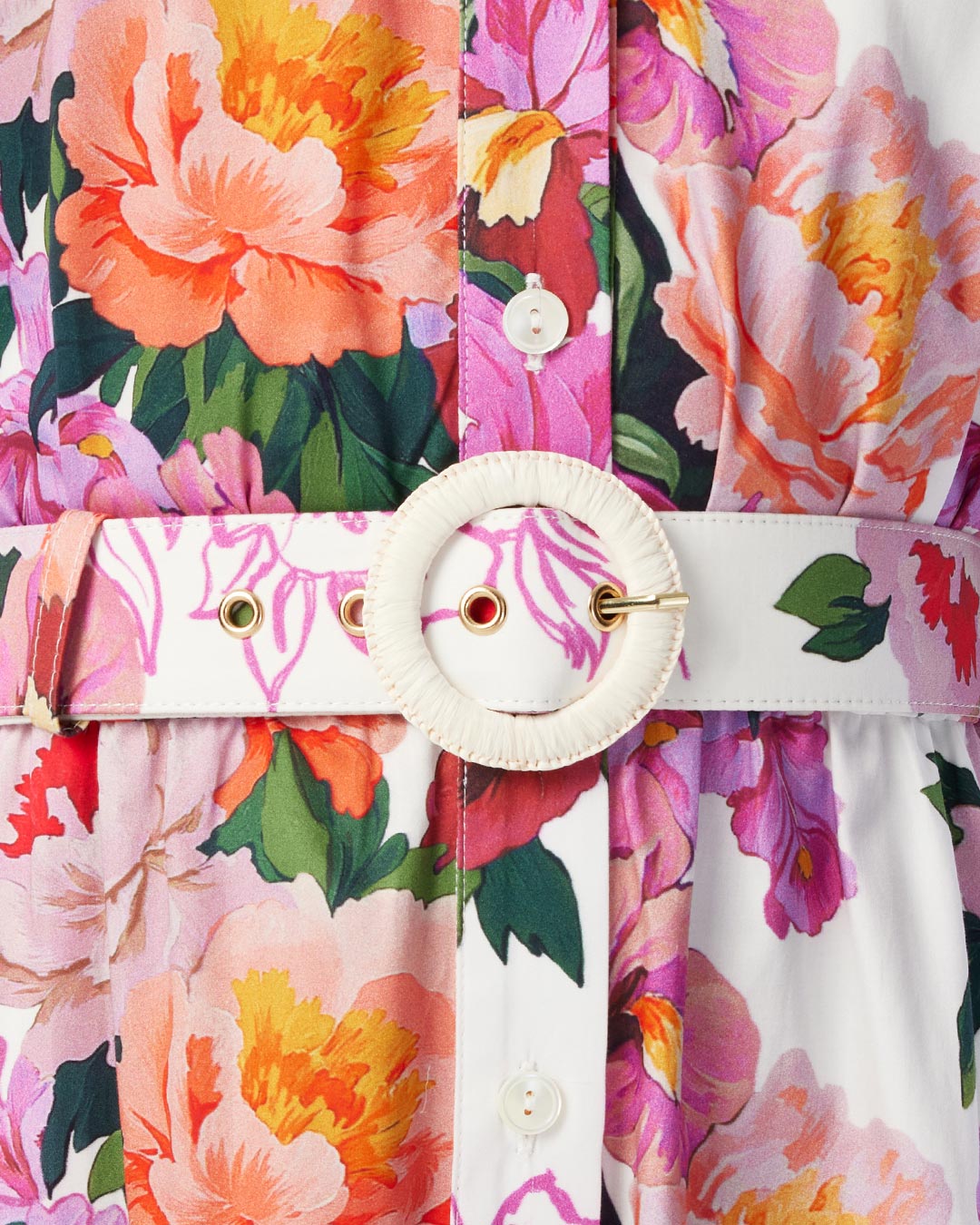 Biba Cotton Maxi Dress - Peony Drip